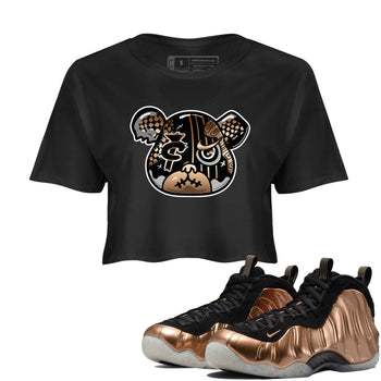 Air Foamposite 1 Metallic Copper Shirts To Match Jordans Foamposite Bear Sneaker Shirts Air Foamposite One Metallic Copper SNRT Sneaker Release Tees Unisex Cotton Crew Neck Black 1 Crop Shirts