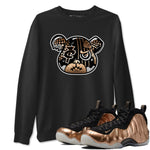 Air Foamposite 1 Metallic Copper Shirts To Match Jordans Foamposite Bear Sneaker Shirts Air Foamposite One Metallic Copper SNRT Sneaker Release Tees Unisex Cotton Crew Neck Black 1 crew neck shirts