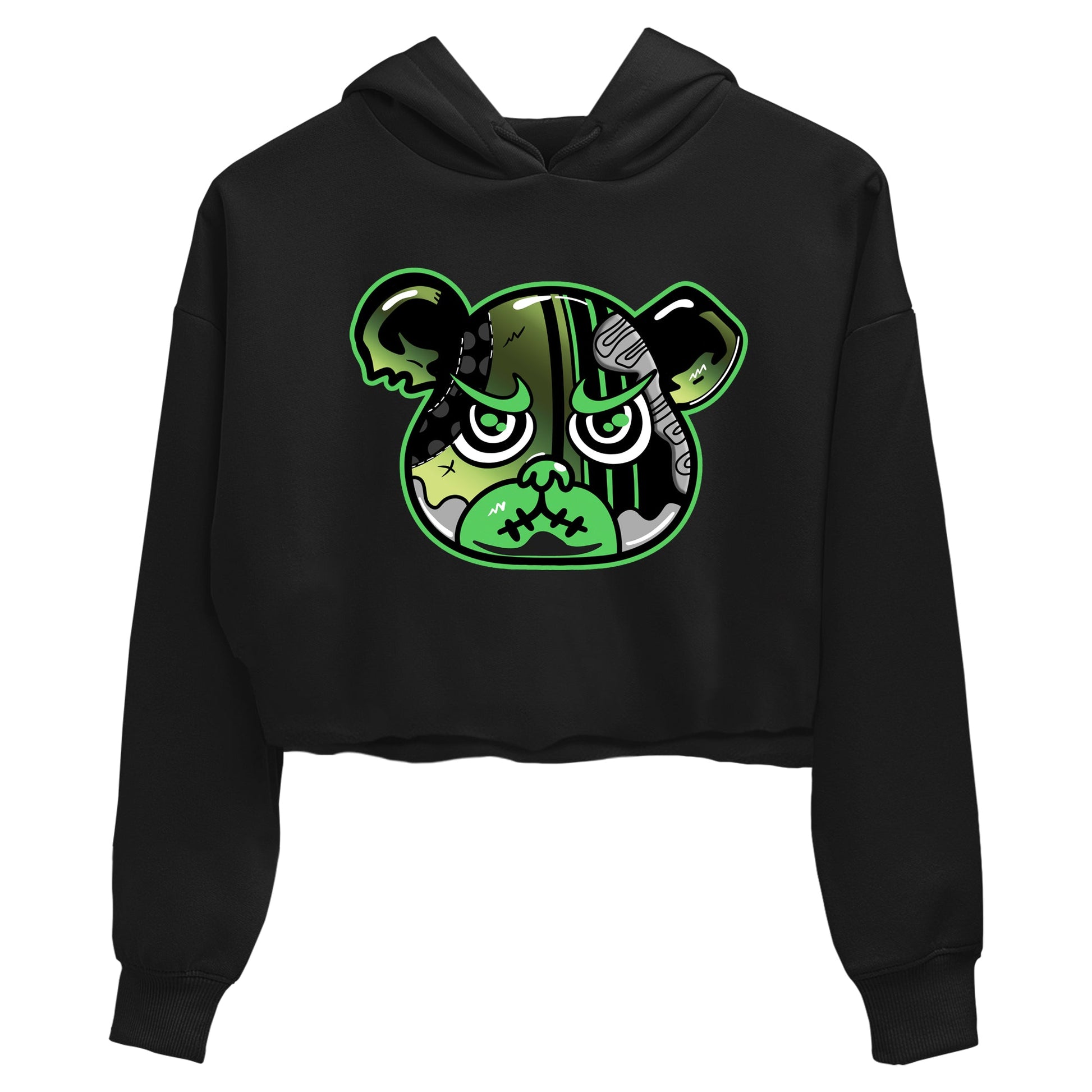 Sneaker match tees – Sneaker Tees To Match Air Foamposite One Pine Green Shoes – Foamposite Bear Crop T-Shirt Black 2