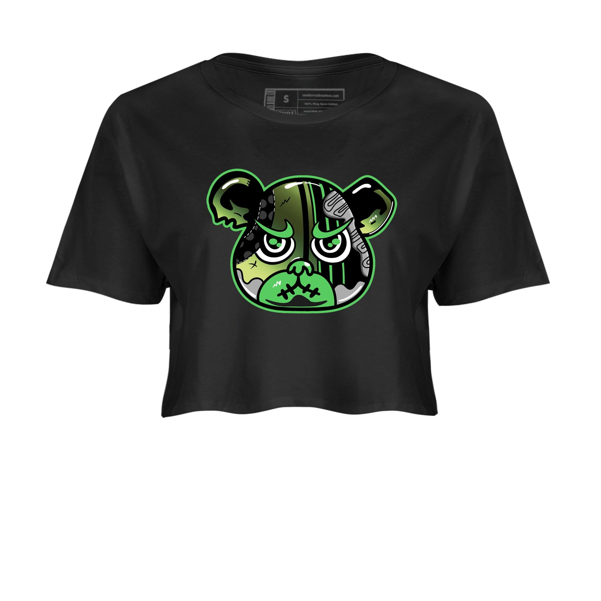 Sneaker match tees – Sneaker Tees To Match Air Foamposite One Pine Green Shoes – Foamposite Bear Crop T-Shirt Black 2
