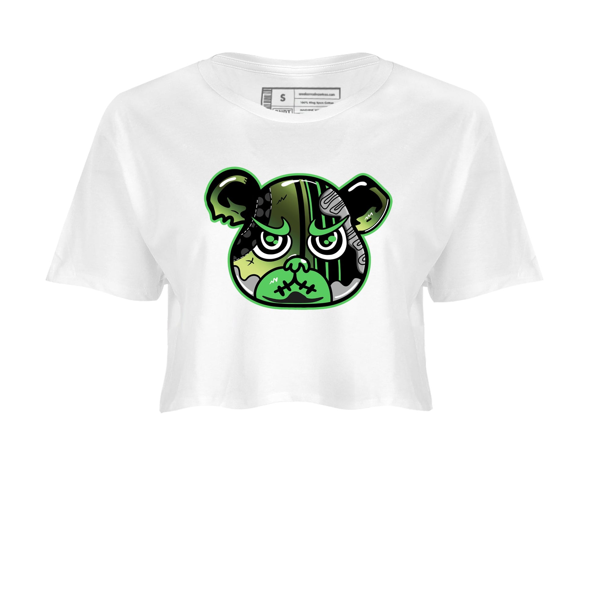 Sneaker match tees – Sneaker Tees To Match Air Foamposite One Pine Green Shoes – Foamposite Bear Crop T-Shirt White 2