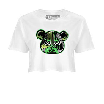 Sneaker match tees – Sneaker Tees To Match Air Foamposite One Pine Green Shoes – Foamposite Bear Crop T-Shirt White 2