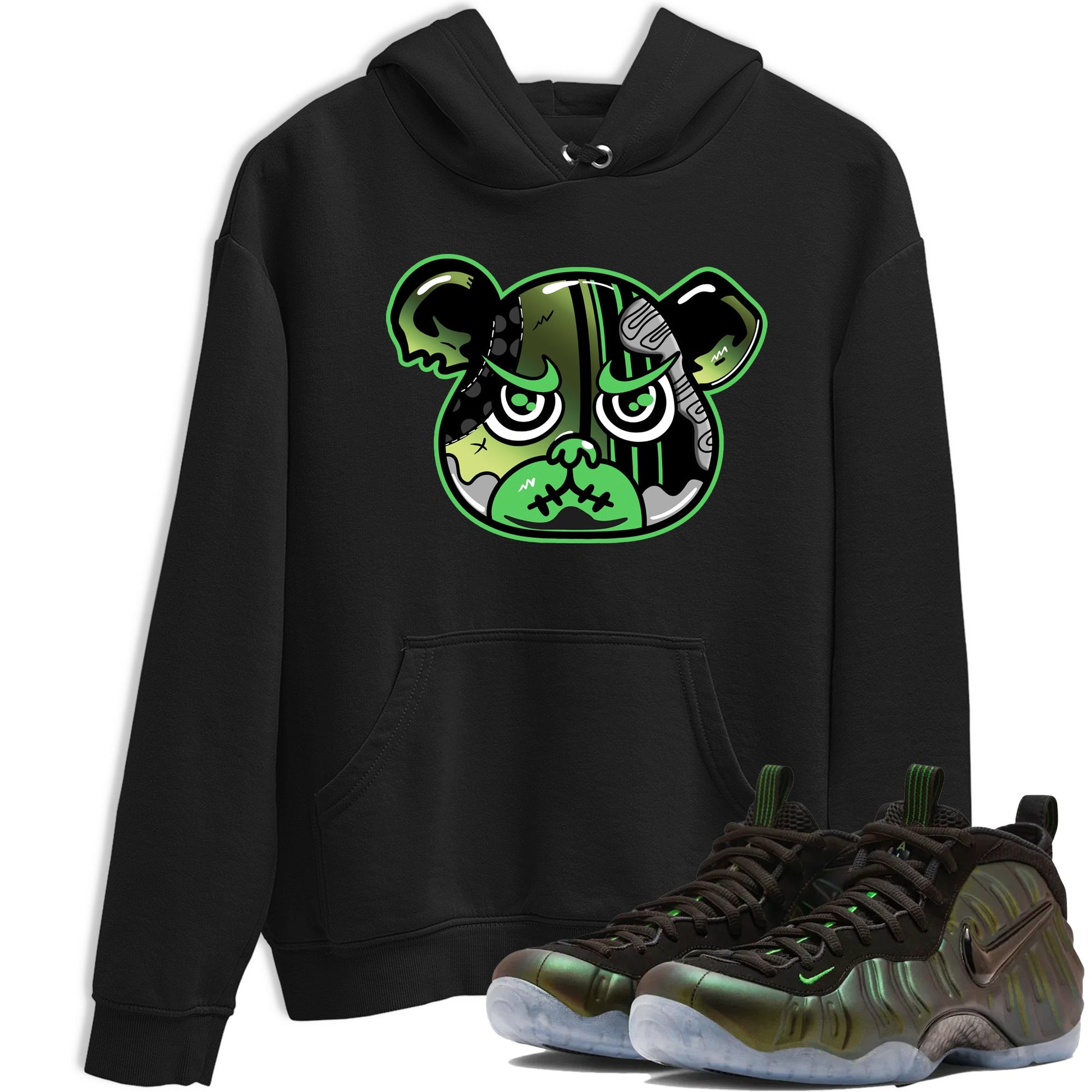 Sneaker match tees – Sneaker Tees To Match Air Foamposite One Pine Green Shoes – Foamposite Bear Tee Black 1