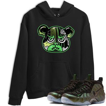 Sneaker match tees – Sneaker Tees To Match Air Foamposite One Pine Green Shoes – Foamposite Bear Tee Black 1