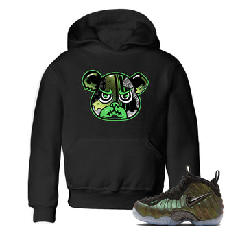 Sneaker match tees – Sneaker Tees To Match Air Foamposite One Pine Green Shoes – Foamposite Bear Kids T-Shirt Black 1