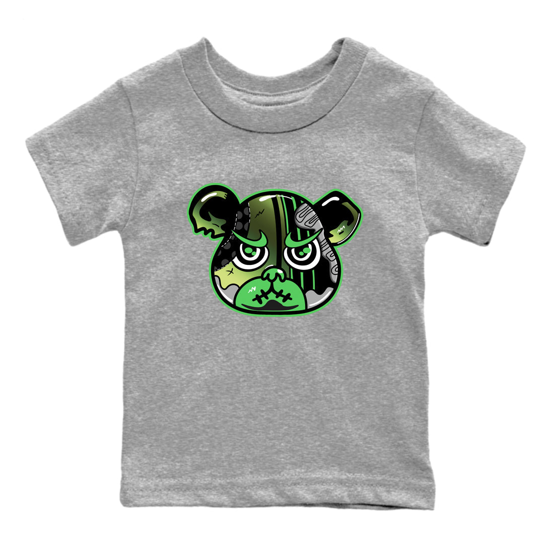 Sneaker match tees – Sneaker Tees To Match Air Foamposite One Pine Green Shoes – Foamposite Bear Kids T-Shirt Heather Grey 2