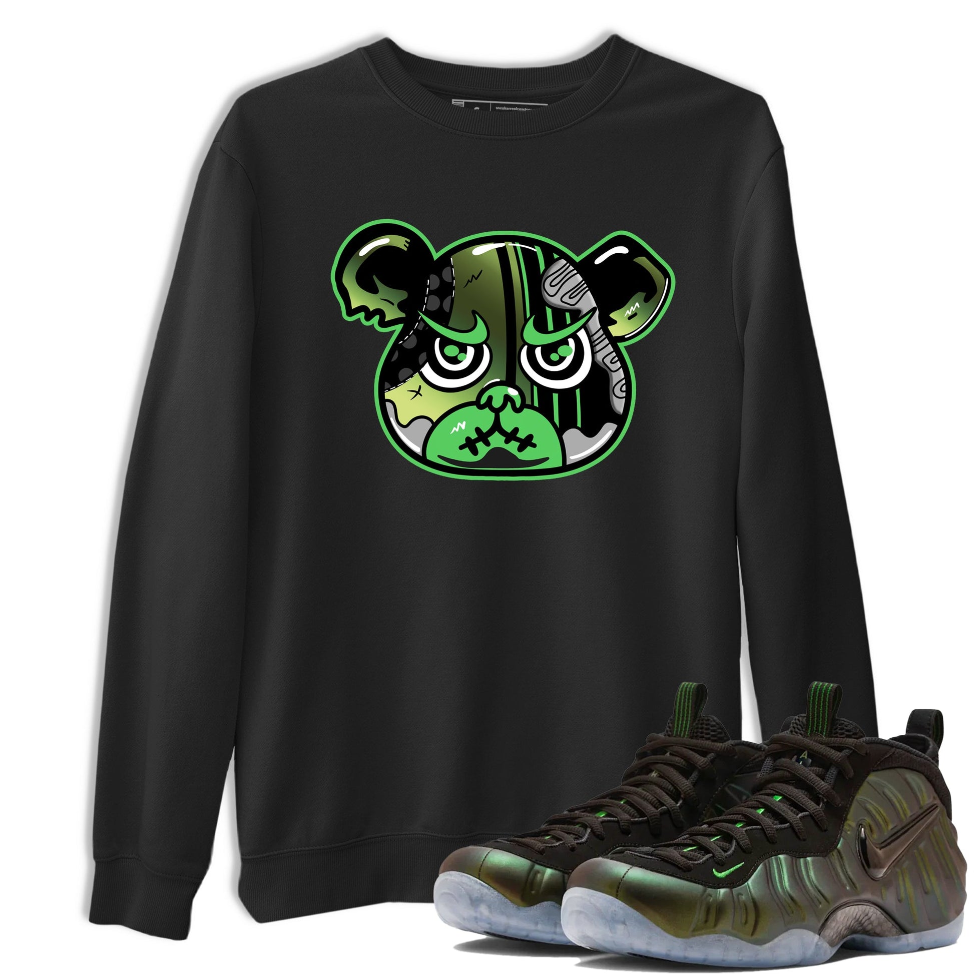 Sneaker match tees – Sneaker Tees To Match Air Foamposite One Pine Green Shoes – Foamposite Bear Tee Black 1