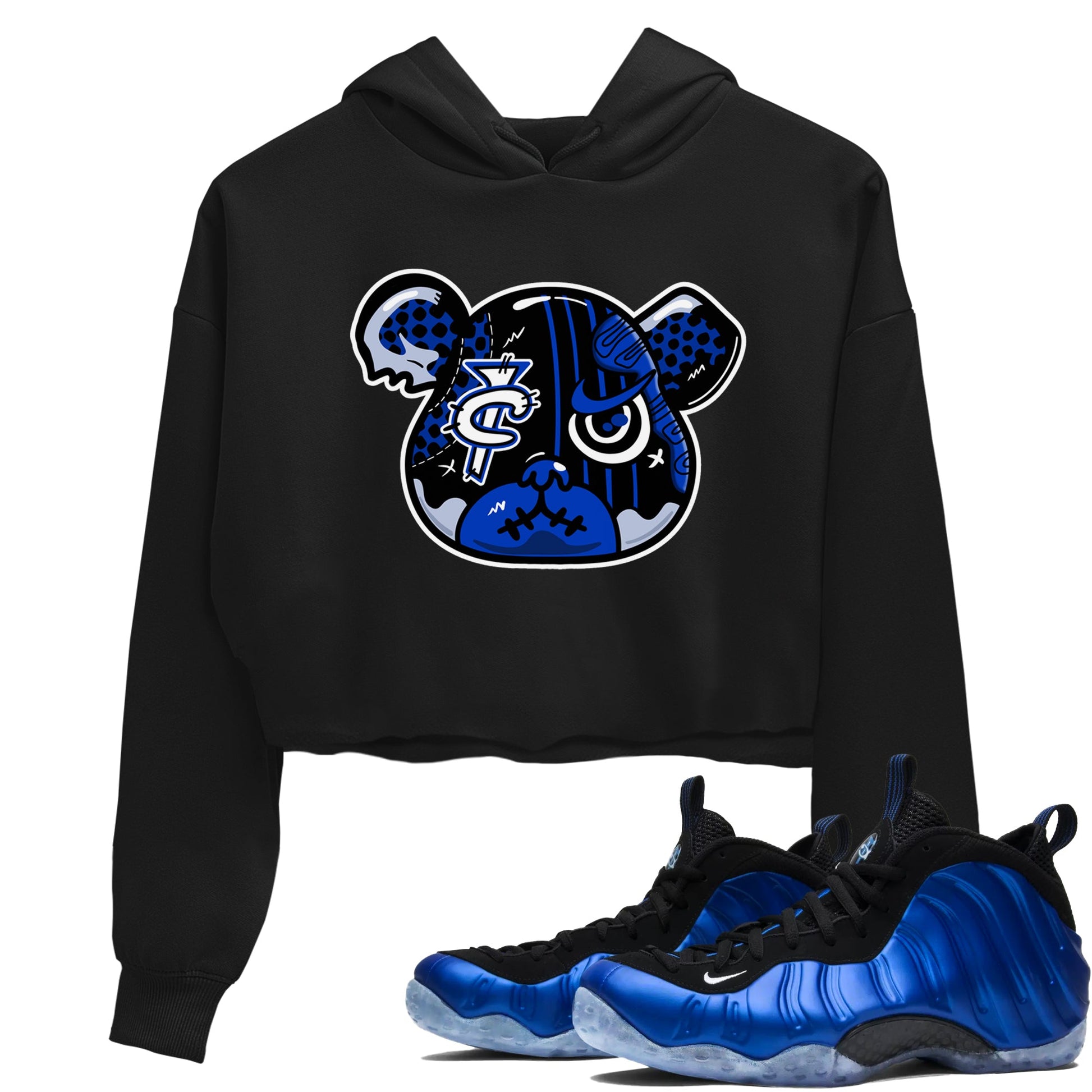 Air Foamposite One Royal Shirts To Match Jordans Foamposite Bear Sneaker Shirts Air Foamposite One Royal SNRT Sneaker Release Tees Unisex Cotton Crew Neck Black 1 Crop Shirts
