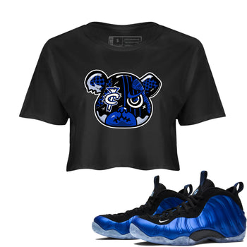 Air Foamposite One Royal Shirts To Match Jordans Foamposite Bear Sneaker Shirts Air Foamposite One Royal SNRT Sneaker Release Tees Unisex Cotton Crew Neck Black 1 Crop Shirts