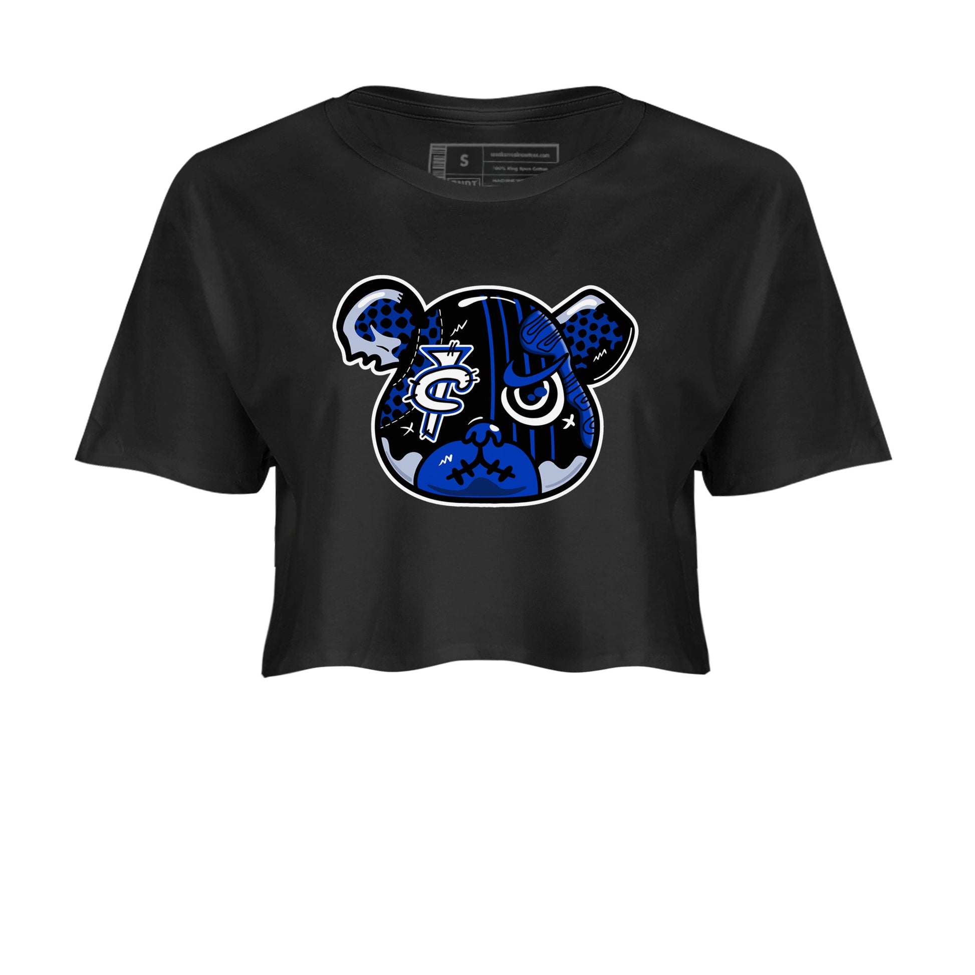 Air Foamposite One Royal Shirts To Match Jordans Foamposite Bear Sneaker Shirts Air Foamposite One Royal SNRT Sneaker Release Tees Unisex Cotton Crew Neck Black 2 Crop Shirts