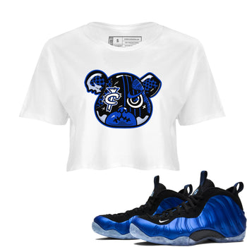 Air Foamposite One Royal Shirts To Match Jordans Foamposite Bear Sneaker Shirts Air Foamposite One Royal SNRT Sneaker Release Tees Unisex Cotton Crew Neck White 1 Crop Shirts