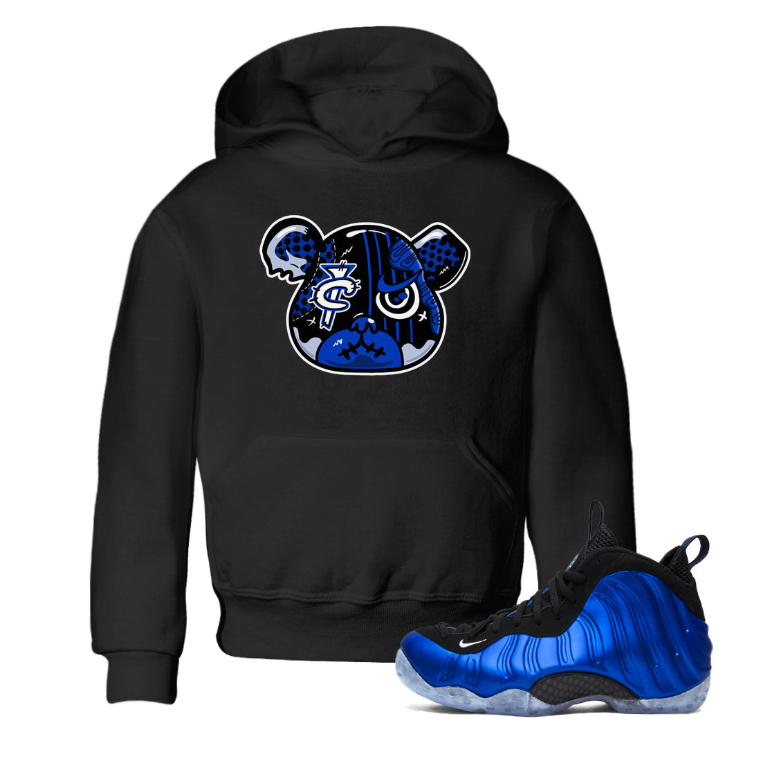 Air Foamposite One Royal Shirts To Match Jordans Foamposite Bear Sneaker Shirts Air Foamposite One Royal SNRT Sneaker Release Tees Baby Youth Toddler Black 1 crew neck shirts