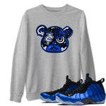 Air Foamposite One Royal Shirts To Match Jordans Foamposite Bear Sneaker Shirts Air Foamposite One Royal SNRT Sneaker Release Tees Unisex Cotton Crew Neck Heather Grey 1 crew neck shirts