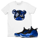 Air Foamposite One Royal Shirts To Match Jordans Foamposite Bear Sneaker Shirts Air Foamposite One Royal SNRT Sneaker Release Tees Unisex Cotton Crew Neck White 1 crew neck shirts