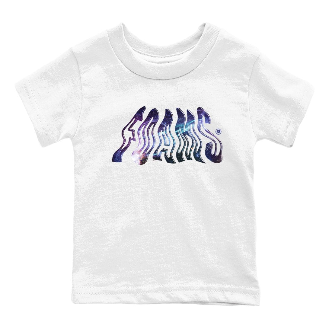 Air Foamposite One Galaxy shirts to match jordans Foams sneaker match tees Foams One Galaxy match shoes to clothes SNRT Sneaker Tees Youth Baby White 2 tee