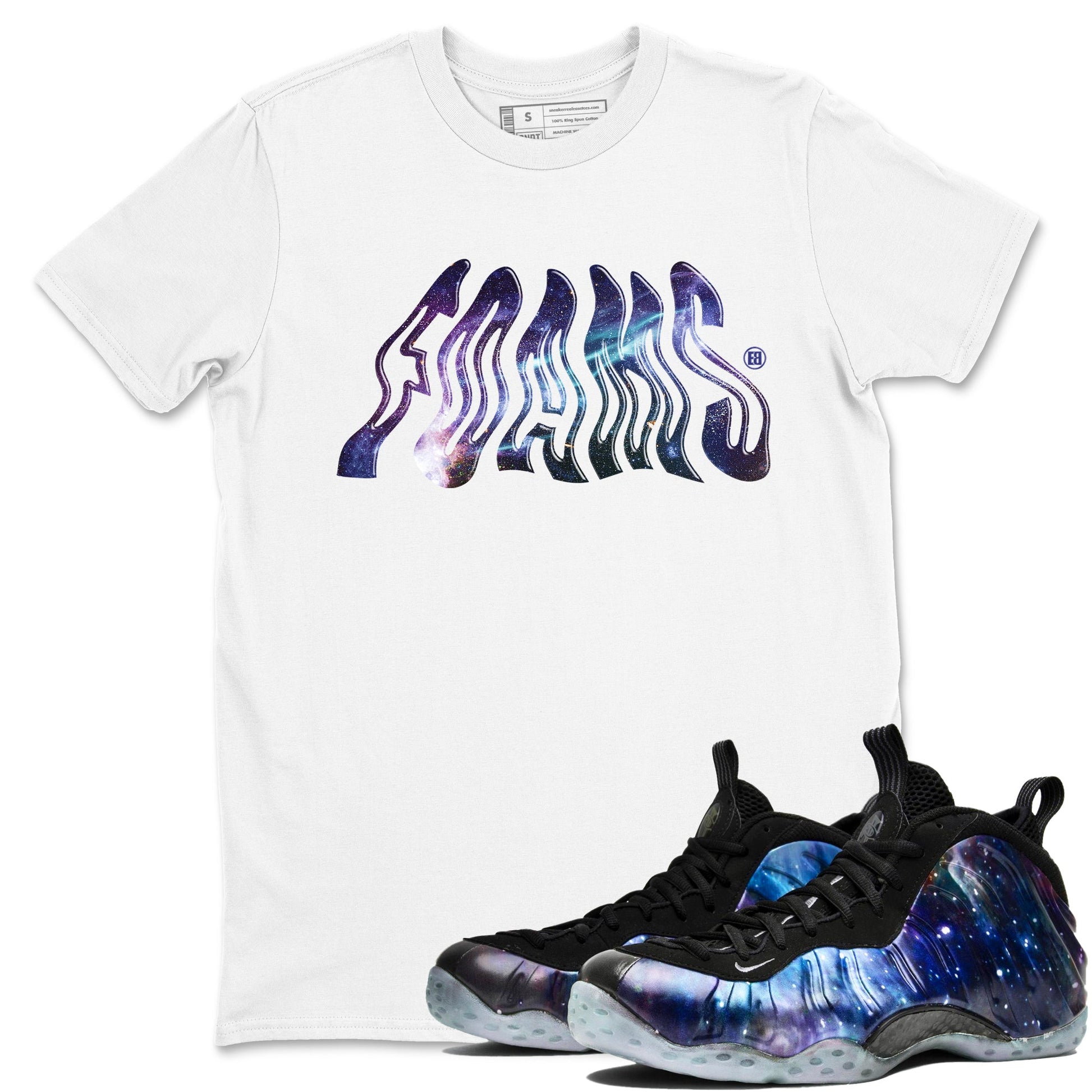 Air Foamposite One Galaxy shirts to match jordans Foams sneaker match tees Foams One Galaxy match shoes to clothes SNRT Sneaker Tees unisex cotton White 1 shirts