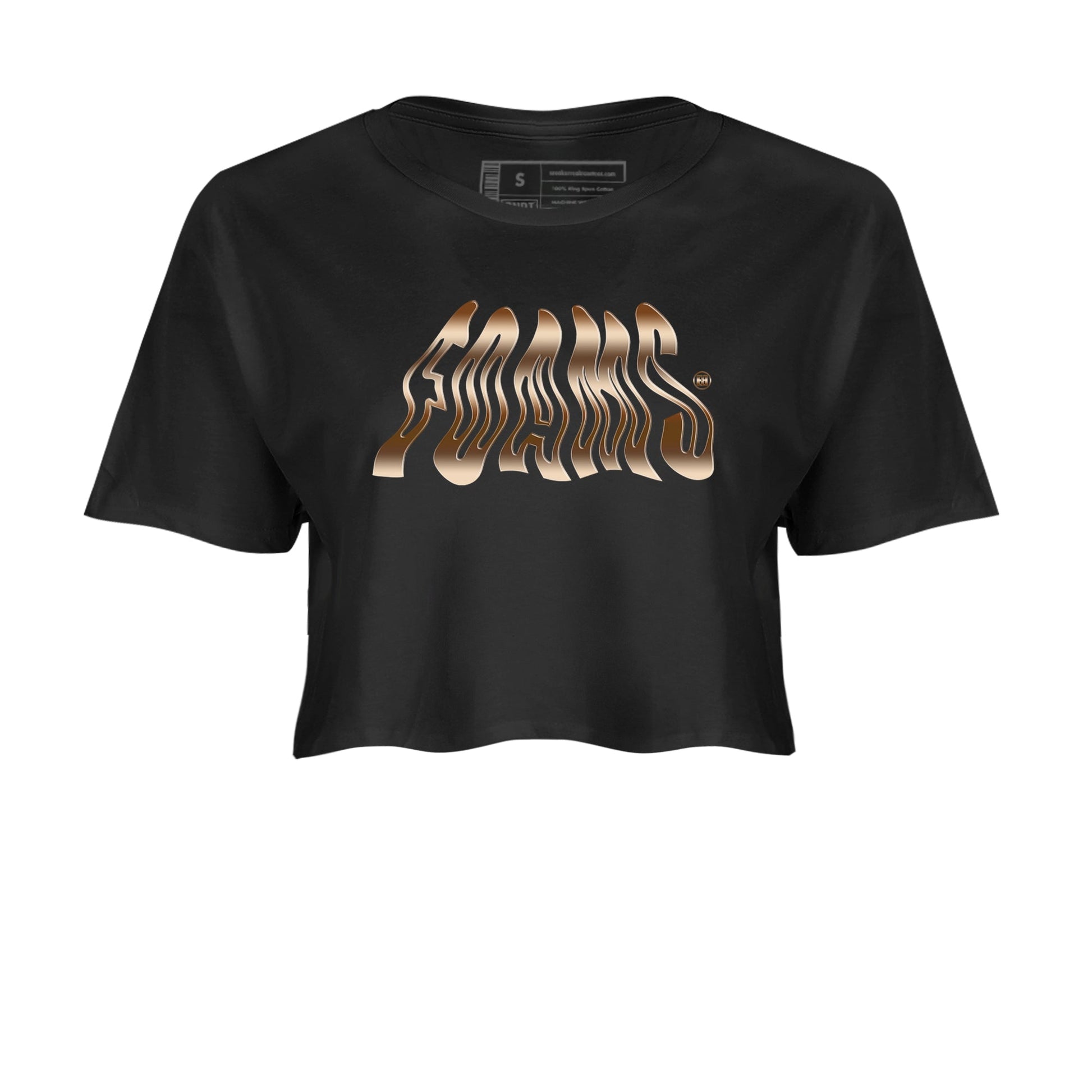 Air Foamposite 1 Metallic Copper Shirts To Match Jordans Foams Sneaker Shirts Air Foamposite One Metallic Copper SNRT Sneaker Release Tees Unisex Cotton Crew Neck Black 2 Crop Shirts