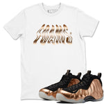 Air Foamposite 1 Metallic Copper Shirts To Match Jordans Foams Sneaker Shirts Air Foamposite One Metallic Copper SNRT Sneaker Release Tees Unisex Cotton Crew Neck White 1 crew neck shirts