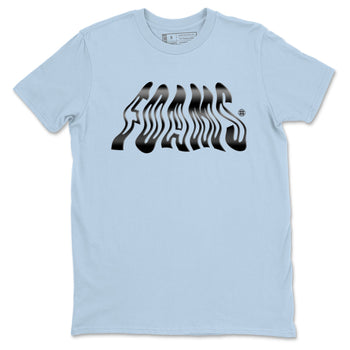 Foams sneaker match t-shirt styled to complete your fit with the Air Foamposite One Psychic Blue sneakers, shown in Light Blue 2.