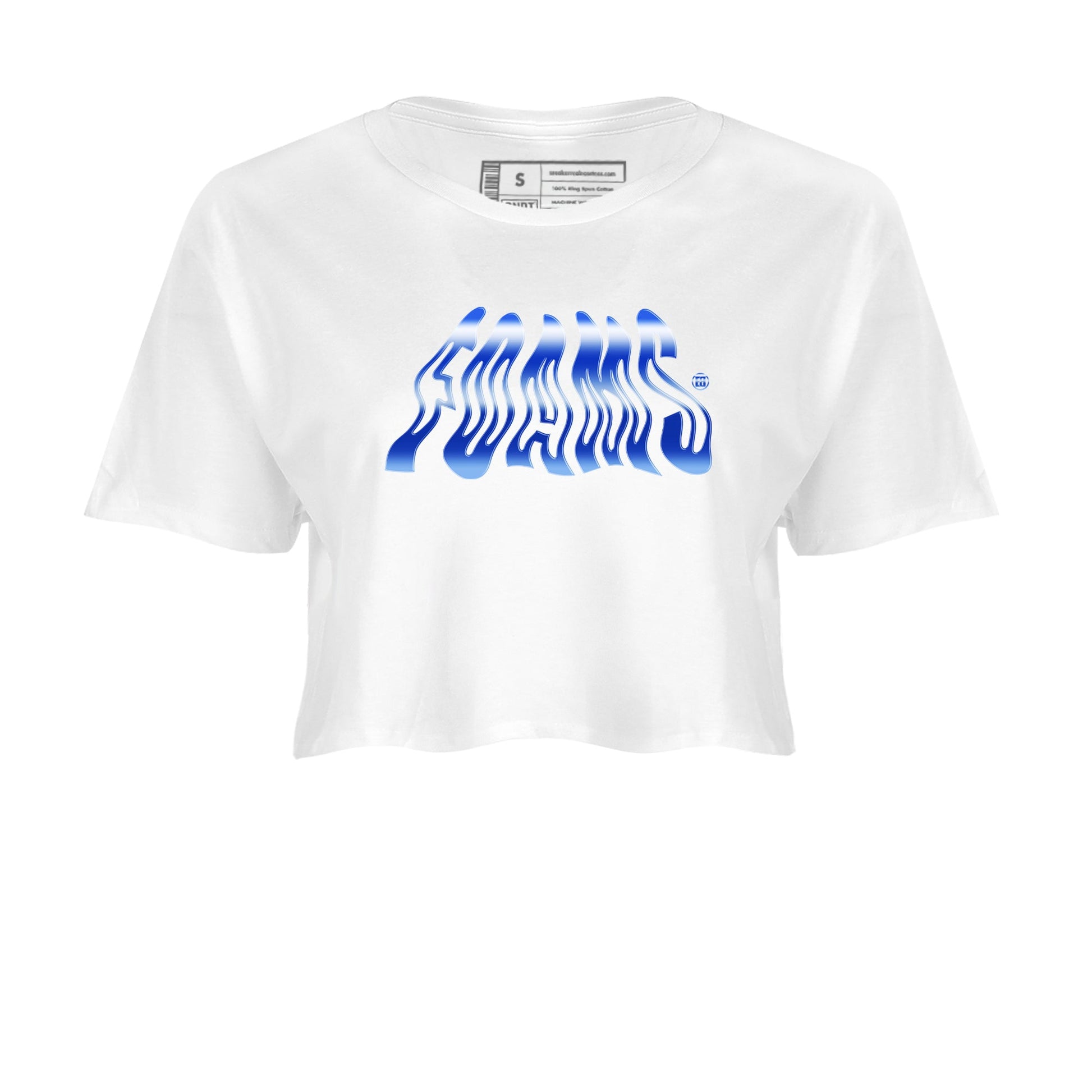 Air Foamposite One Royal shirts to match jordans Foams sneaker match tees Air Foamposite One Royal SNRT Sneaker Release Tees unisex cotton White 2 Crop Shirts