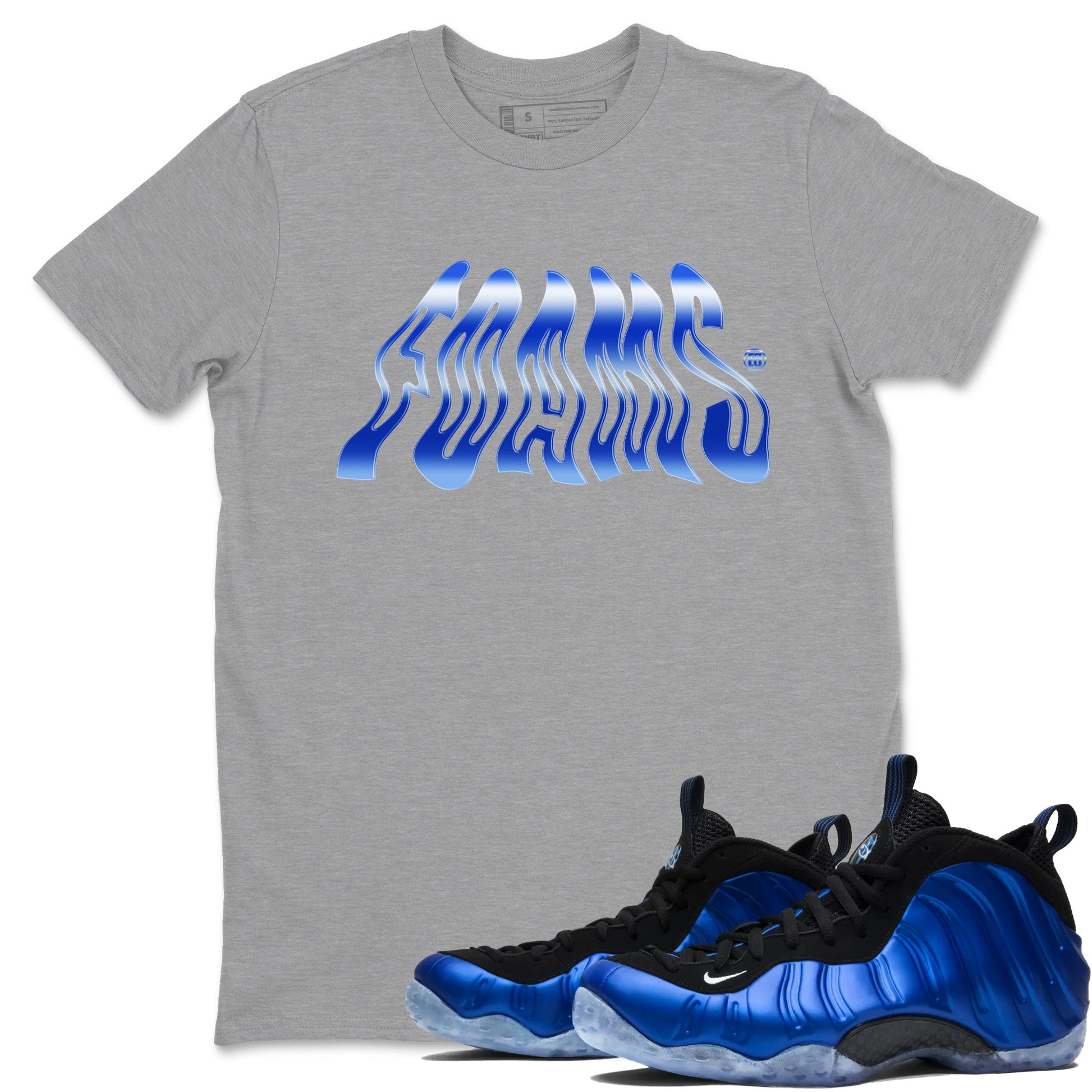 Air Foamposite One Royal shirts to match jordans Foams sneaker match tees Air Foamposite One Royal SNRT Sneaker Release Tees unisex cotton Heather Grey 1 crew neck shirts
