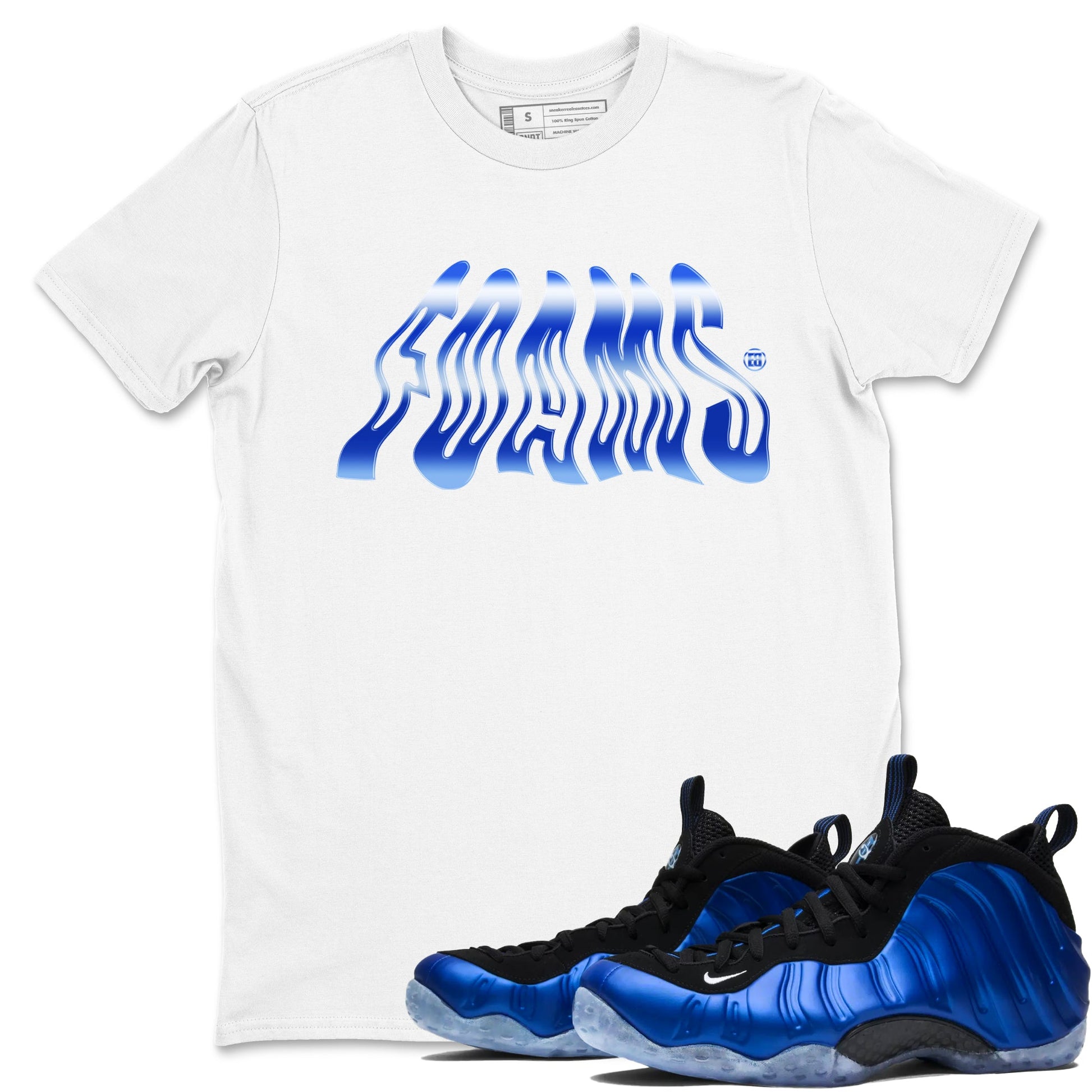 Air Foamposite One Royal shirts to match jordans Foams sneaker match tees Air Foamposite One Royal SNRT Sneaker Release Tees unisex cotton White 1 crew neck shirts
