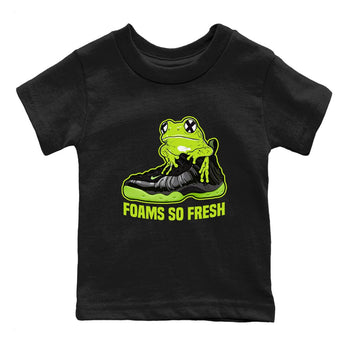 Foams One Black Volt best t shirts to wear with jordans Foams So Fresh sneaker match tees Air Foamposite One Black Volt match shoes to clothes SNRT Sneaker Tees Youth Baby Black 2 tee