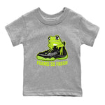 Foams One Black Volt best t shirts to wear with jordans Foams So Fresh sneaker match tees Air Foamposite One Black Volt match shoes to clothes SNRT Sneaker Tees Youth Baby Heather Grey 2 tee