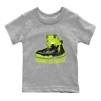 Foams One Black Volt best t shirts to wear with jordans Foams So Fresh sneaker match tees Air Foamposite One Black Volt match shoes to clothes SNRT Sneaker Tees Youth Baby Heather Grey 2 tee