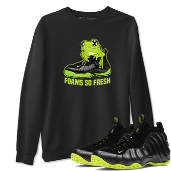 Foams One Black Volt best t shirts to wear with jordans Foams So Fresh sneaker match tees Air Foamposite One Black Volt match shoes to clothes SNRT Sneaker Tees unisex cotton Black 1 shirts