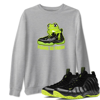 Foams One Black Volt best t shirts to wear with jordans Foams So Fresh sneaker match tees Air Foamposite One Black Volt match shoes to clothes SNRT Sneaker Tees unisex cotton Heather Grey 1 shirts