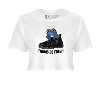 Sneaker Threads – Sneaker Tees To Match Air Foamposite One Carbon Fiber – Foams So Fresh Crop Tee White 2. Perfect for Jordan releases 2025 colorways.
