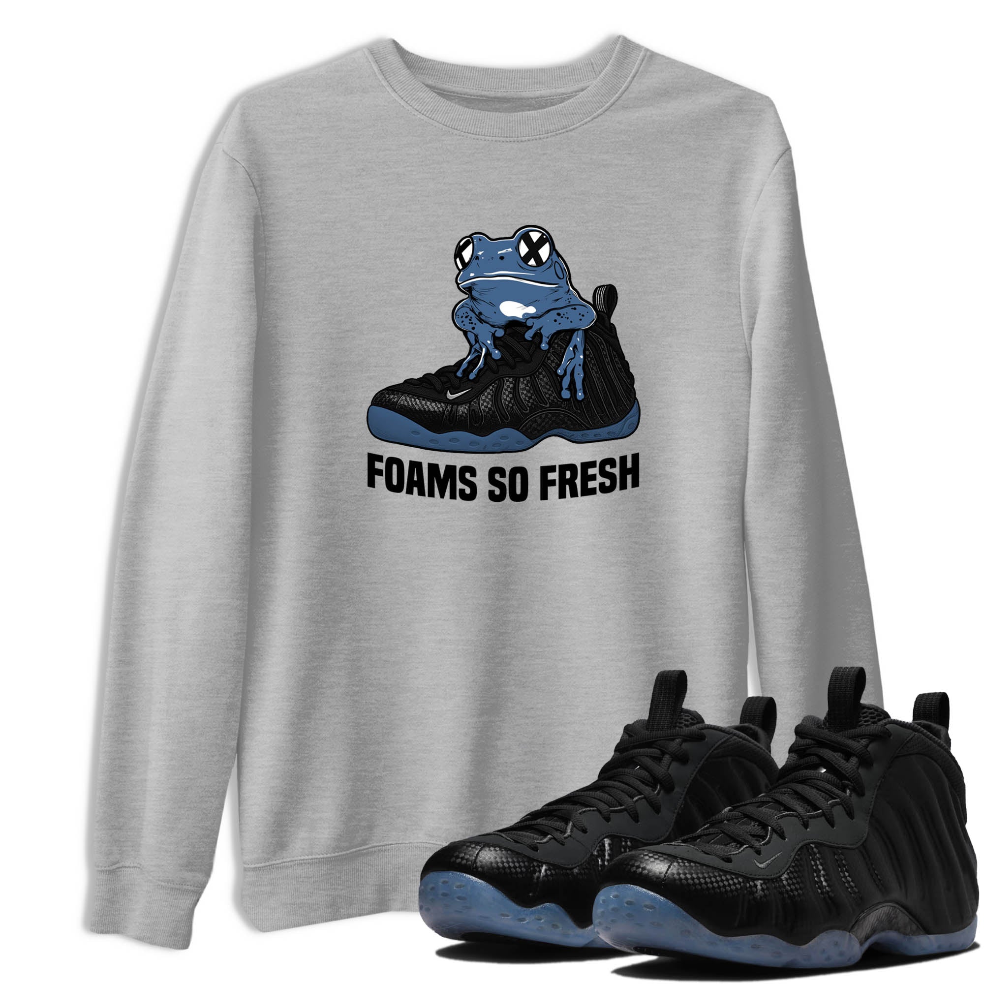 Sneaker Threads – Sneaker Tees To Match Air Foamposite One Carbon Fiber – Foams So Fresh Graphic Tee Heather Grey 1. Perfect for Jordan releases 2025 colorways.