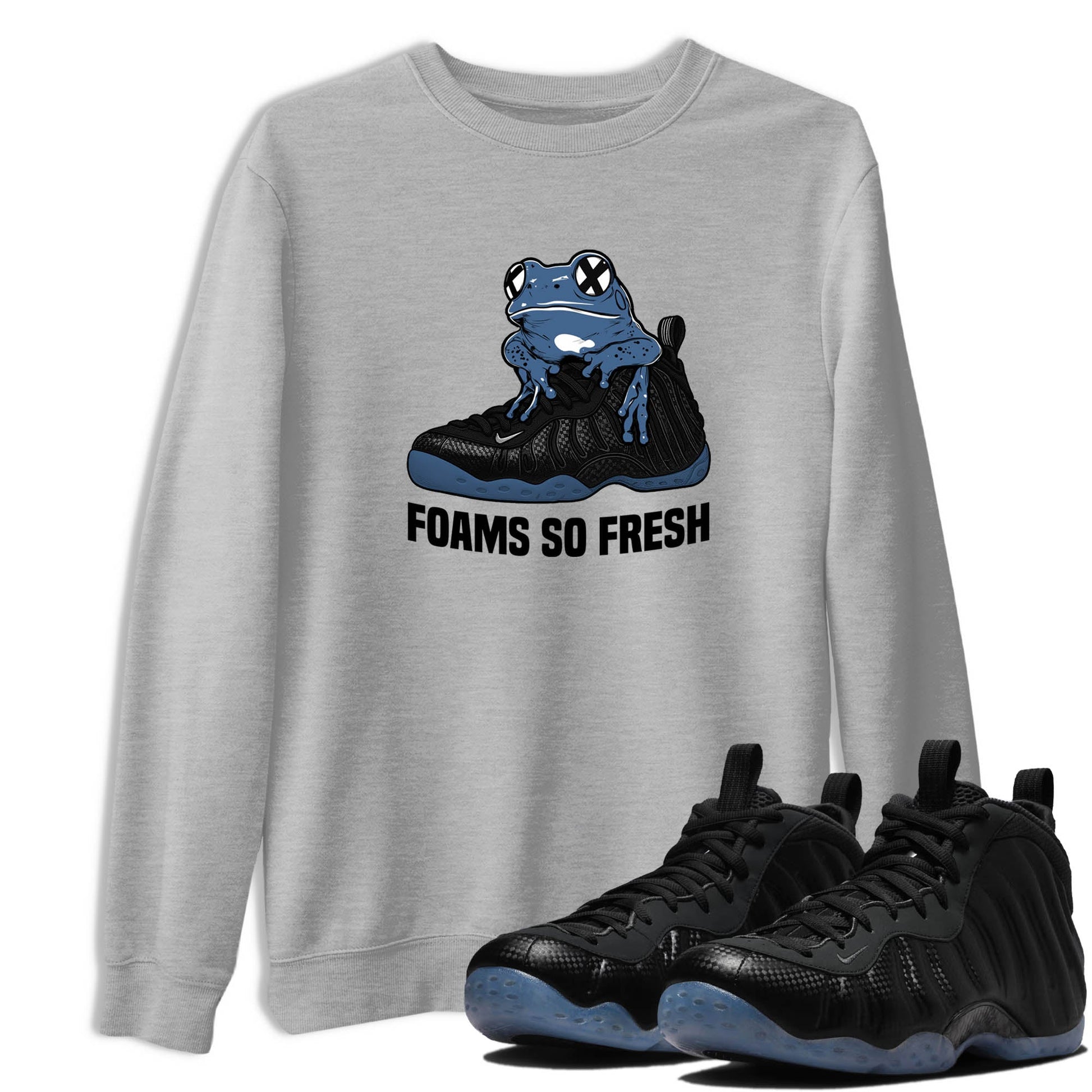 Sneaker Threads – Sneaker Tees To Match Air Foamposite One Carbon Fiber – Foams So Fresh Graphic Tee Heather Grey 1. Perfect for Jordan releases 2025 colorways.