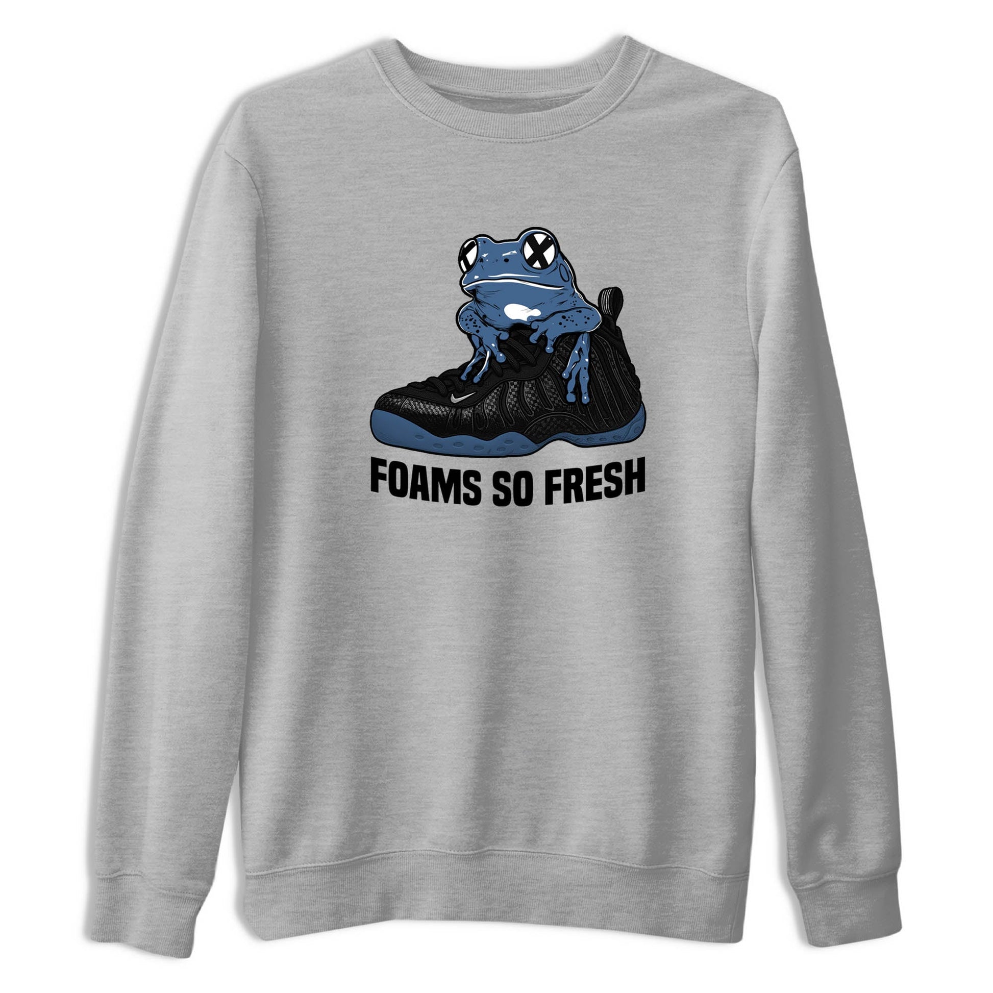 Sneaker Threads – Sneaker Tees To Match Air Foamposite One Carbon Fiber – Foams So Fresh Graphic Tee Heather Grey 2. Perfect for Jordan releases 2025 colorways.