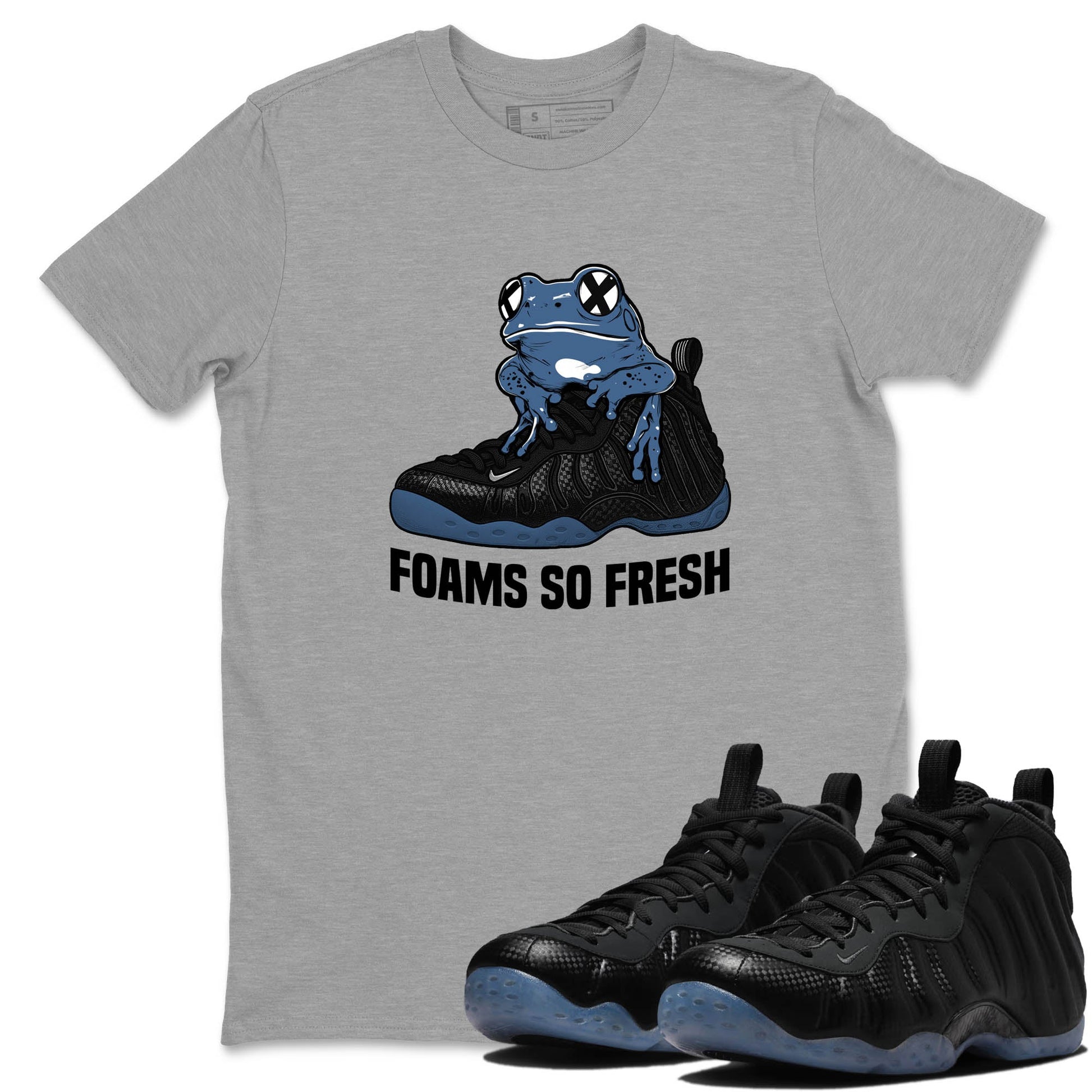 Sneaker Threads – Sneaker Tees To Match Air Foamposite One Carbon Fiber – Foams So Fresh Graphic Tee Heather Grey 1. Perfect for Jordan releases 2025 colorways.