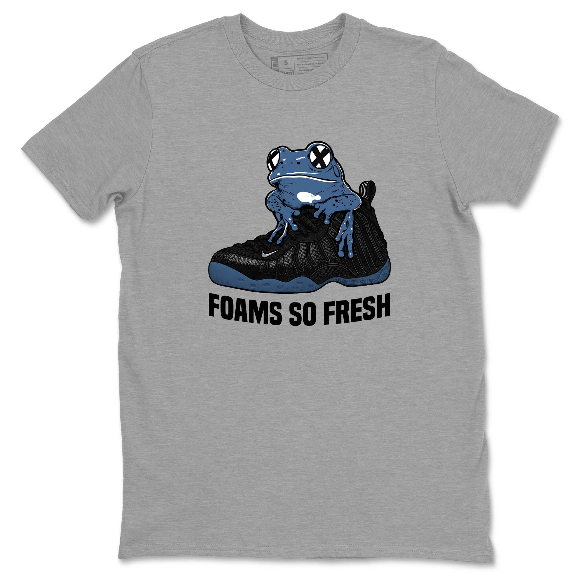 Sneaker Threads – Sneaker Tees To Match Air Foamposite One Carbon Fiber – Foams So Fresh Graphic Tee Heather Grey 2. Perfect for Jordan releases 2025 colorways.