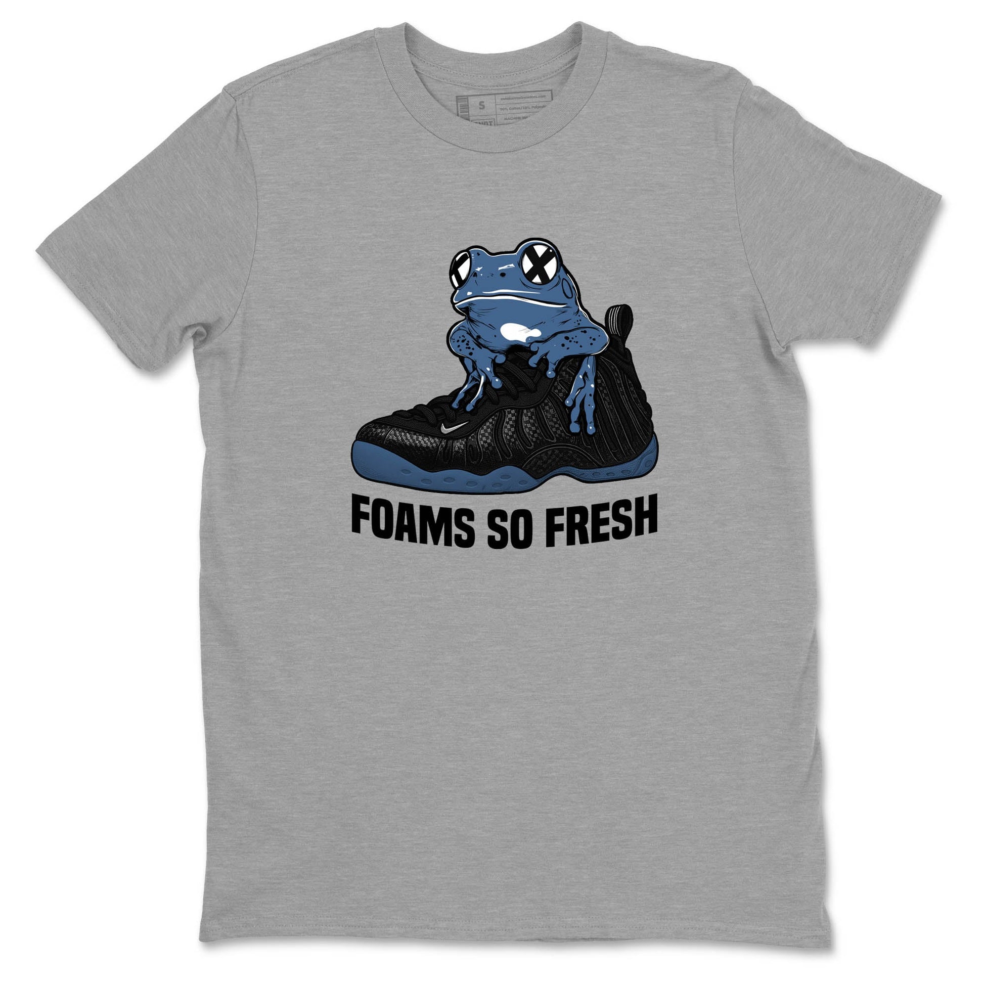 Sneaker Threads – Sneaker Tees To Match Air Foamposite One Carbon Fiber – Foams So Fresh Graphic Tee Heather Grey 2. Perfect for Jordan releases 2025 colorways.