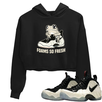 Sneaker Threads – Sneaker Tees To Match Air Foamposite One Pearl – Foams So Fresh Crop Tee Black 1. Perfect for Jordan releases 2025 colorways.