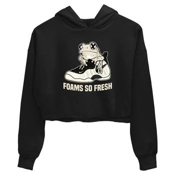 Sneaker Threads – Sneaker Tees To Match Air Foamposite One Pearl – Foams So Fresh Crop Tee Black 2. Perfect for Jordan releases 2025 colorways.