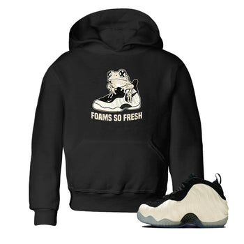 Sneaker Threads – Sneaker Tees To Match Air Foamposite One Pearl – Foams So Fresh Youth Graphic Tee Black 1. Perfect for Jordan releases 2025 colorways.
