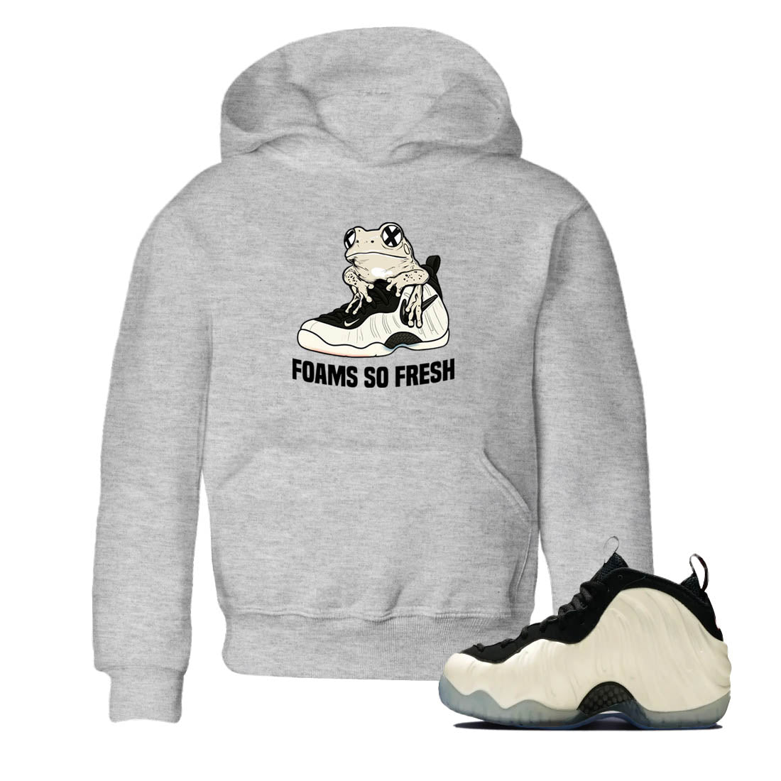 Sneaker Threads – Sneaker Tees To Match Air Foamposite One Pearl – Foams So Fresh Youth Graphic Tee Heather Grey 1. Perfect for Jordan releases 2025 colorways.