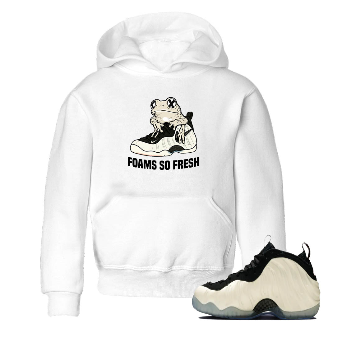 Sneaker Threads – Sneaker Tees To Match Air Foamposite One Pearl – Foams So Fresh Youth Graphic Tee White 1. Perfect for Jordan releases 2025 colorways.