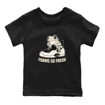Sneaker Threads – Sneaker Tees To Match Air Foamposite One Pearl – Foams So Fresh Youth Graphic Tee Black 2. Perfect for Jordan releases 2025 colorways.