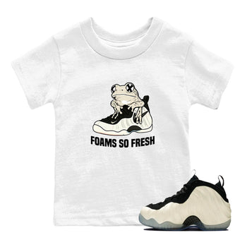 Sneaker Threads – Sneaker Tees To Match Air Foamposite One Pearl – Foams So Fresh Youth Graphic Tee White 1. Perfect for Jordan releases 2025 colorways.
