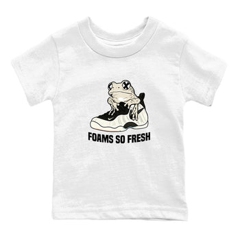 Sneaker Threads – Sneaker Tees To Match Air Foamposite One Pearl – Foams So Fresh Youth Graphic Tee White 2. Perfect for Jordan releases 2025 colorways.