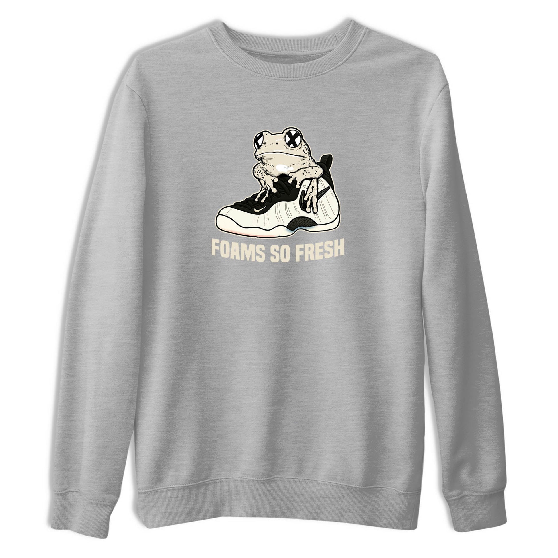 Sneaker Threads – Sneaker Tees To Match Air Foamposite One Pearl – Foams So Fresh Graphic Tee Heather Grey 2. Perfect for Jordan releases 2025 colorways.