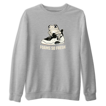Sneaker Threads – Sneaker Tees To Match Air Foamposite One Pearl – Foams So Fresh Graphic Tee Heather Grey 2. Perfect for Jordan releases 2025 colorways.