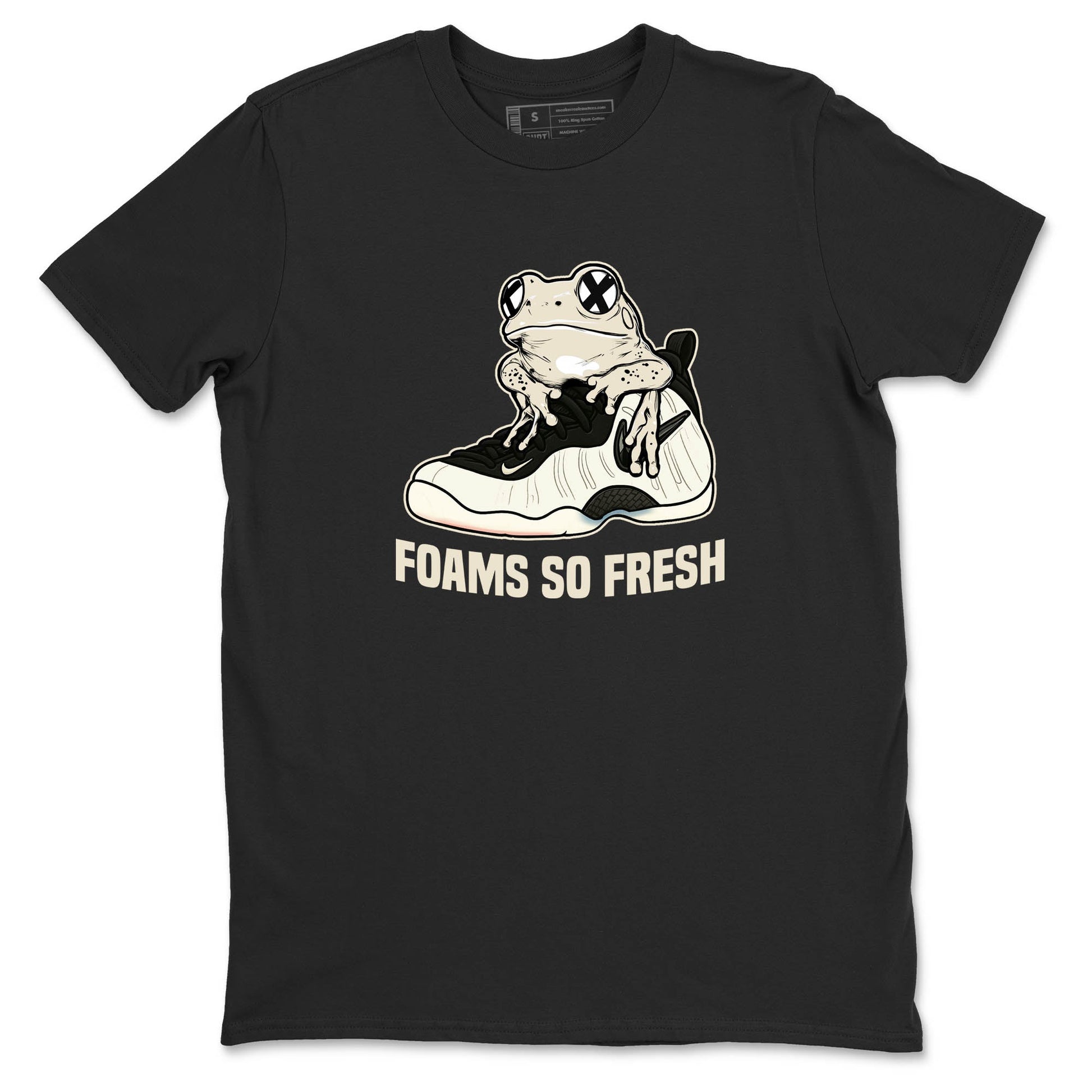 Sneaker Threads – Sneaker Tees To Match Air Foamposite One Pearl – Foams So Fresh Graphic Tee Black 2. Perfect for Jordan releases 2025 colorways.