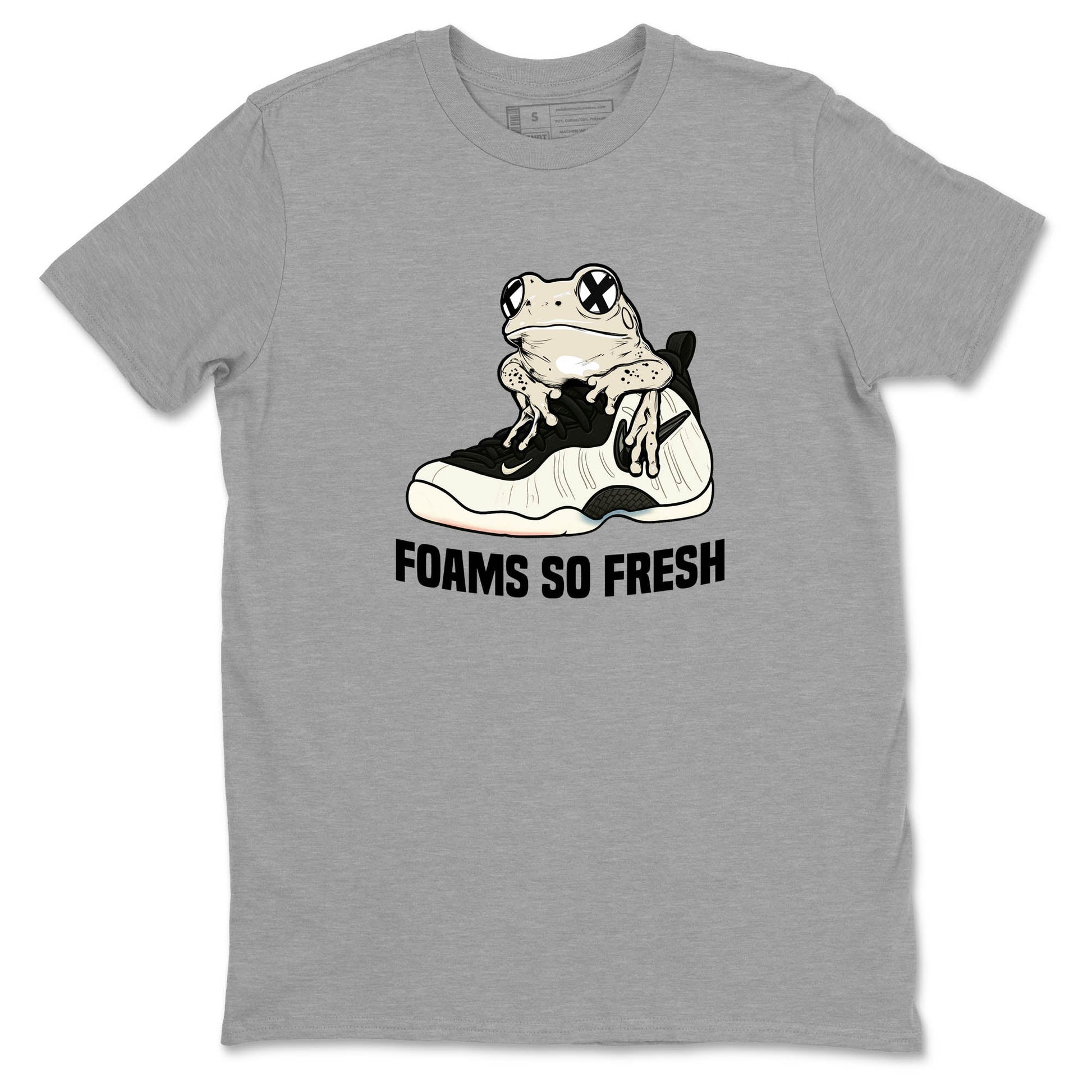 Sneaker Threads – Sneaker Tees To Match Air Foamposite One Pearl – Foams So Fresh Graphic Tee Heather Grey 2. Perfect for Jordan releases 2025 colorways.